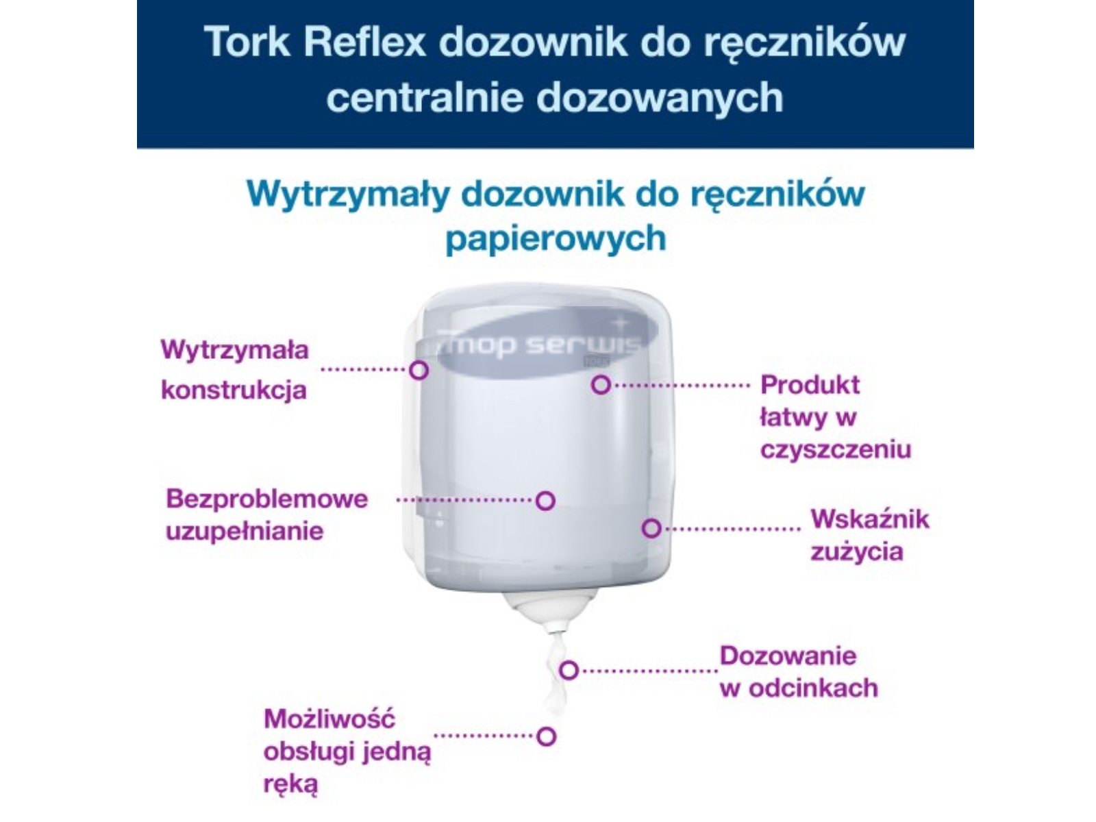 Dozownik M4 TORK REFLEX 473190 BIAŁY